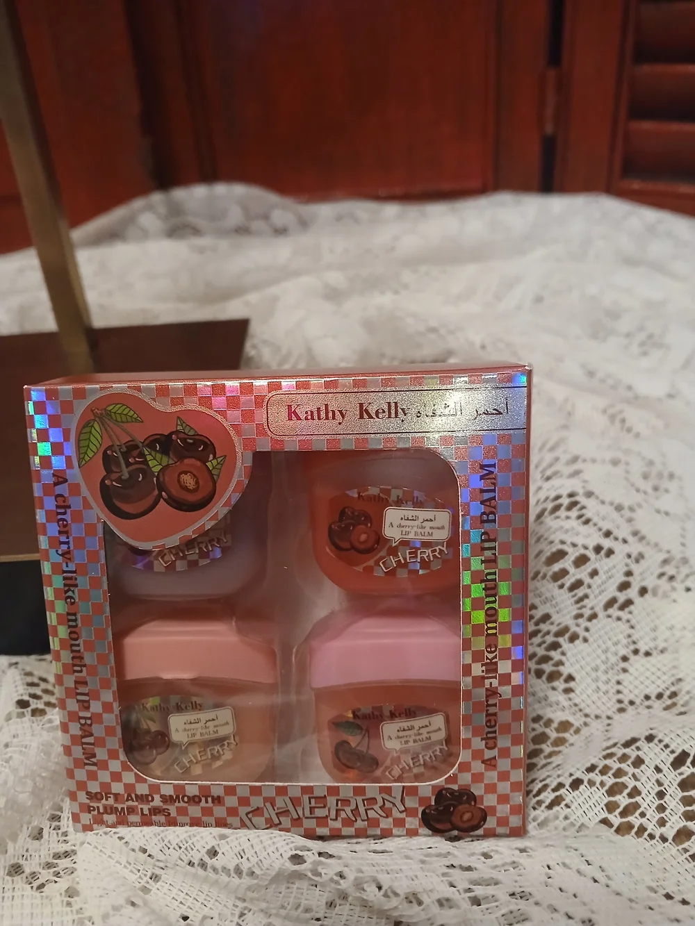 Cherry Lip Balm Set - Pink & Peach